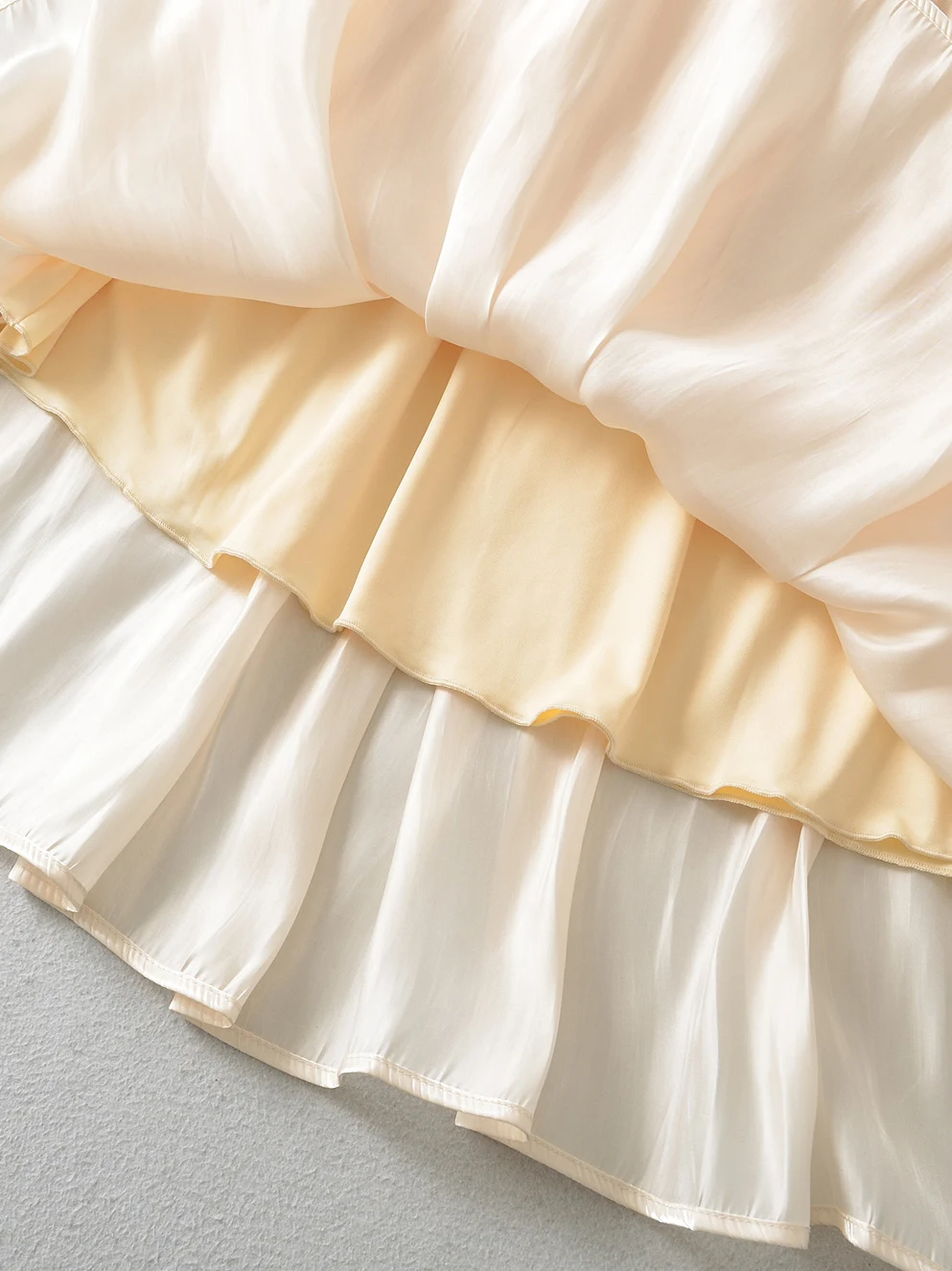 Ele falda de satén de cintura alta sensación fluida Midi A-Line Dr falda grande adelgazante mujeres francés Sle uso diario