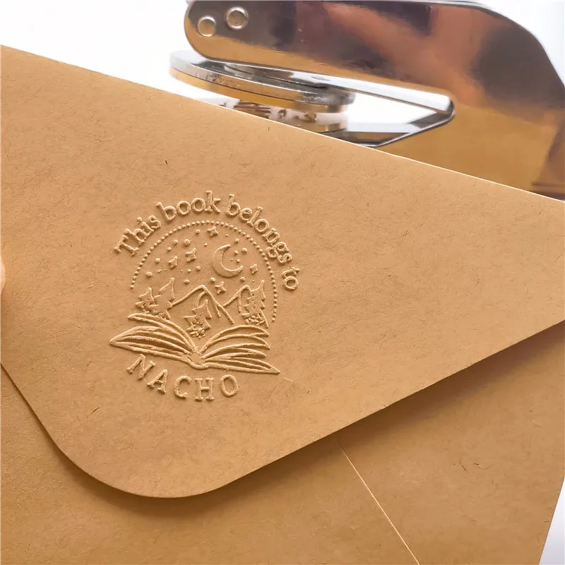 Custom Wedding Embosser stamp initials seals Design Your Own Embosser/Personalized Envelope embossed stamp/library book stamp