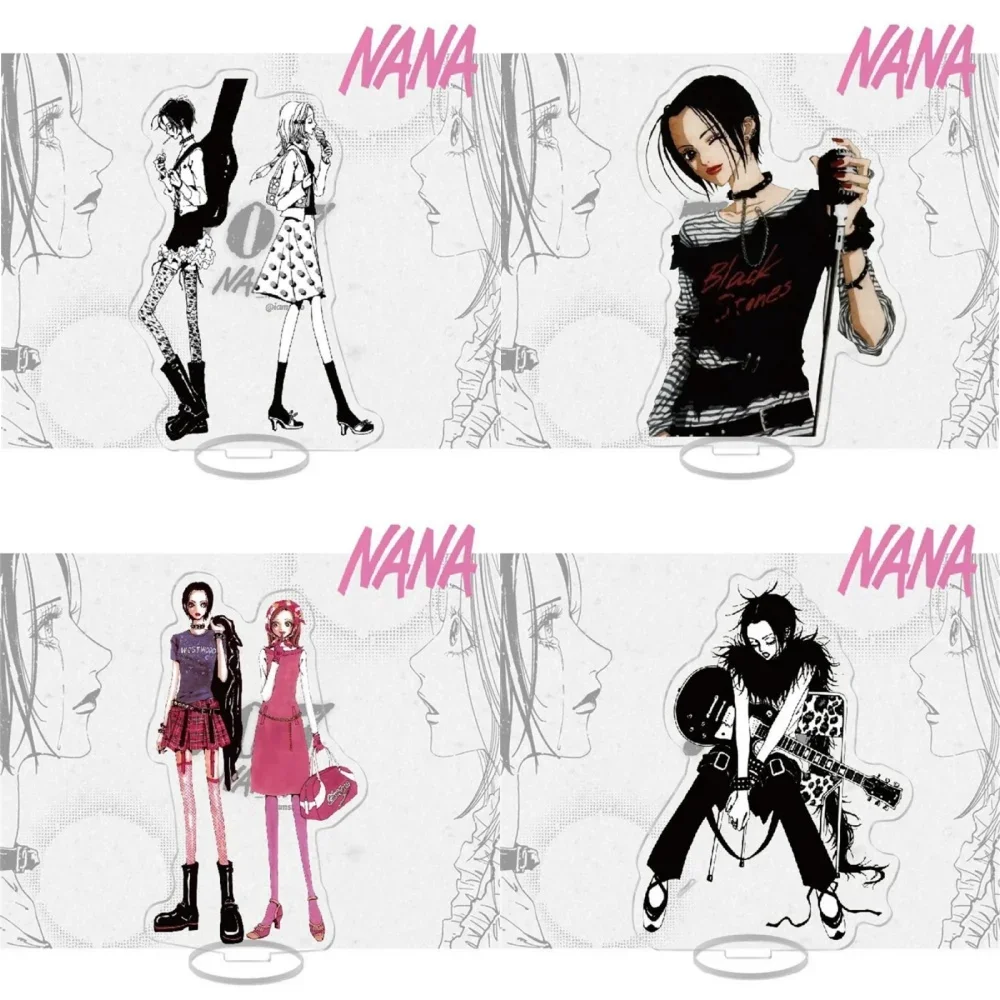 Anime NANA Black White Manga Acrylic Stand Oosaki Nana Komatsu Hachi Okazaki Shinichi Anime Keychain Desk Ornament