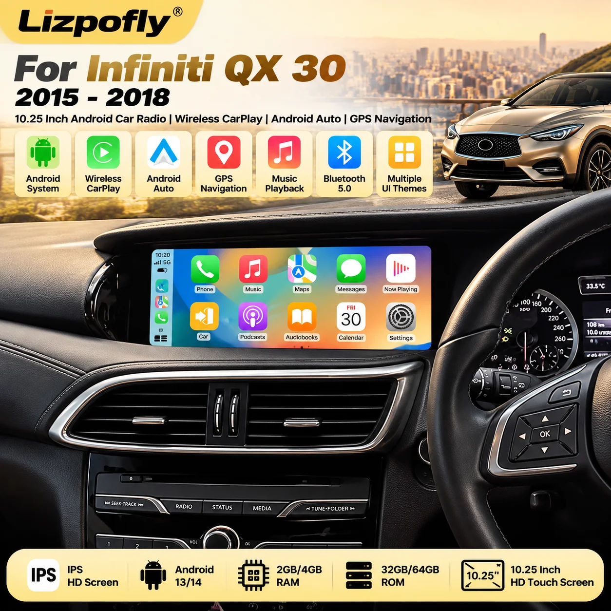 Wireless CarPlay Android Auto 10.25