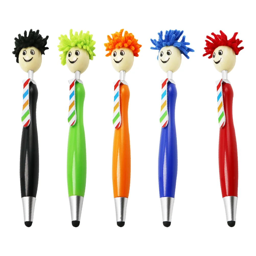 

5 Pcs Stylus Ballpoint Pen for Kids Portable Phone Advertisement Gift Fun Pens Children Used Cartoon Touch-screen Sign Plastic