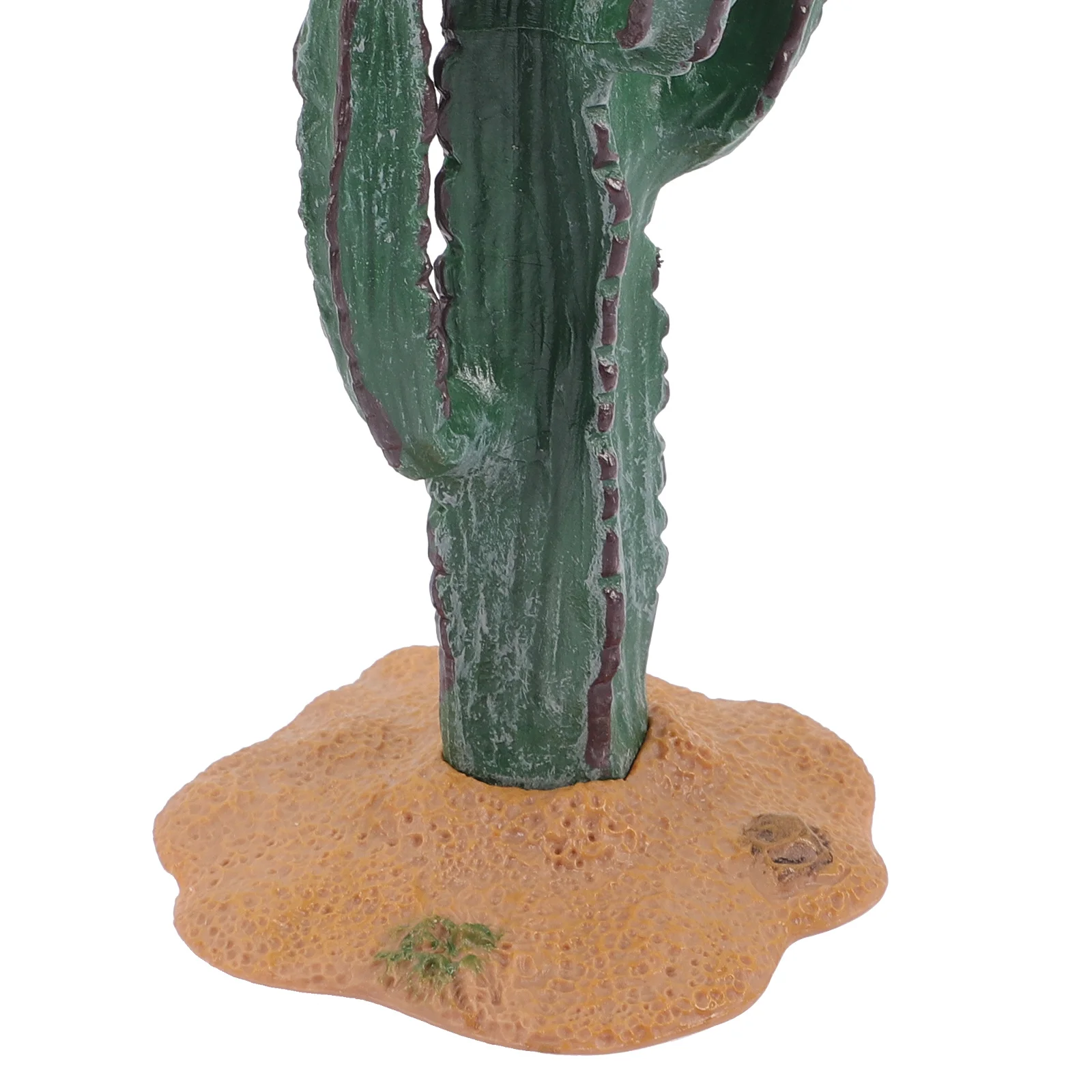 3 Pcs Natural Looking Artificial Plants Tabletop Decoration Glass Miniature Cactus Statue Terrarium