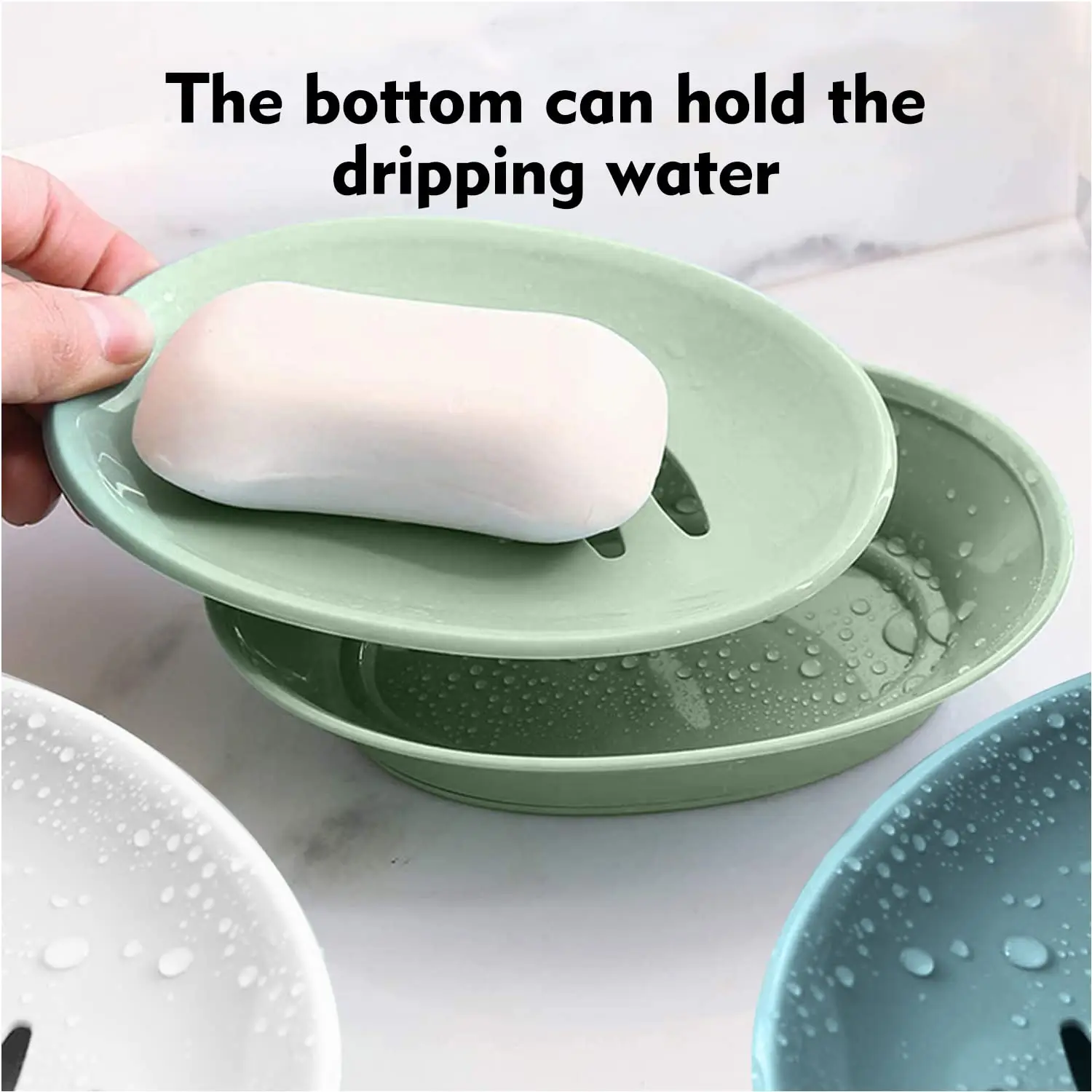 Multicolour Drain Soap Box Shower Soap Dish with Drain Dry Soap Holder Soap Tray for Bathroom Plastic Soap Storage Rack