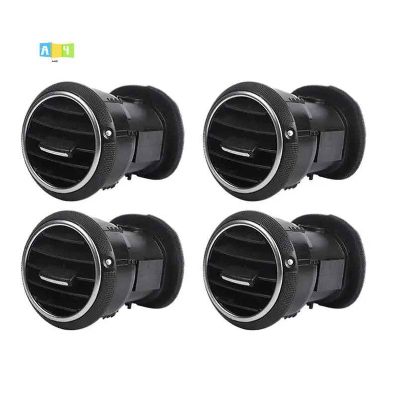 A04E-4Pcs New Front Dashboard Air Vent Air Conditioner AC Grille Diffuser Panel 8P0820901 For A3 S3 8P 2004-2013