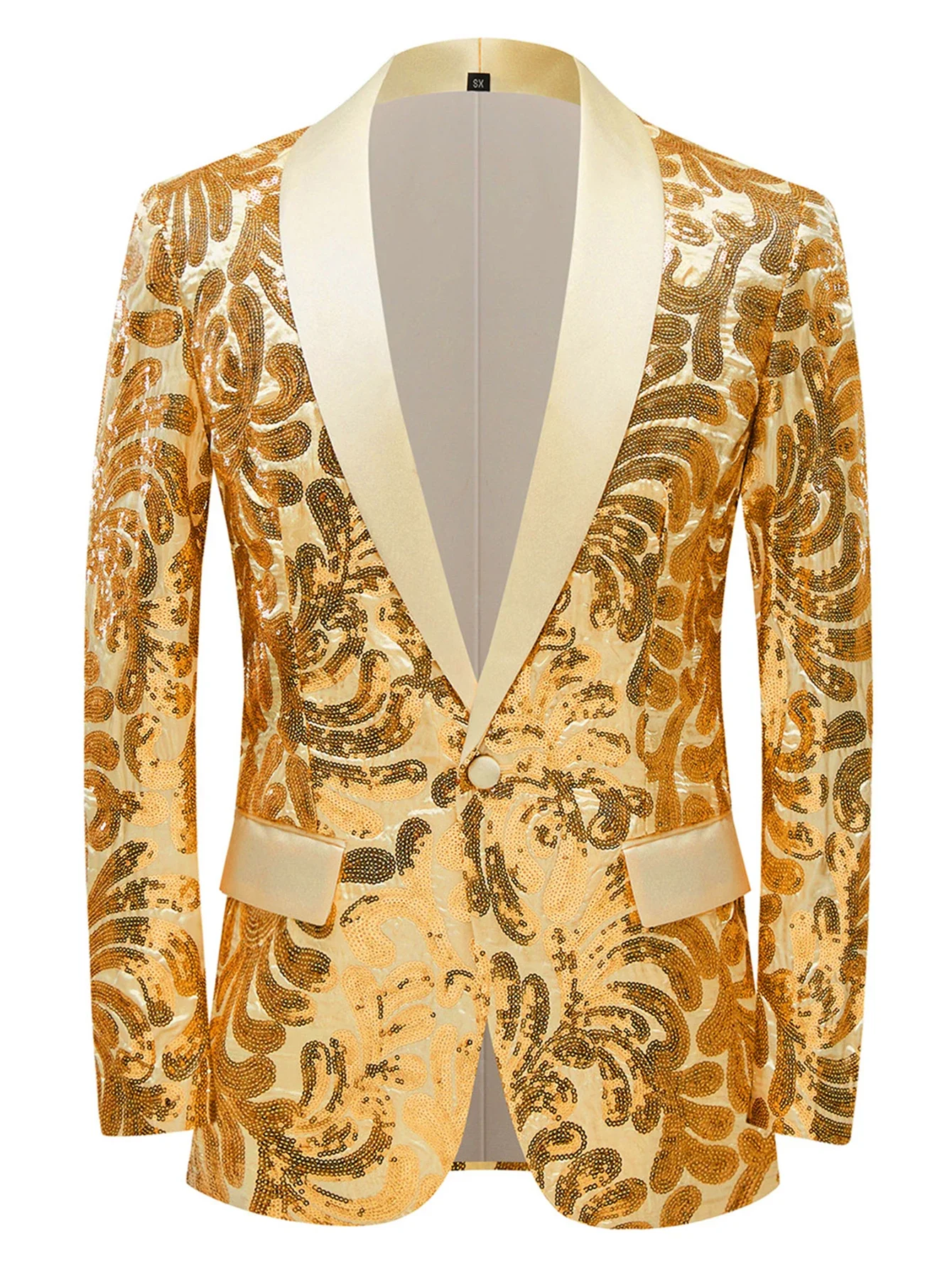 

2025 New Men Sequined Suit Single Button Slim Fit Jacket Fashion Singer Bar KTV Stage Performance Luxurious Dress Blazers