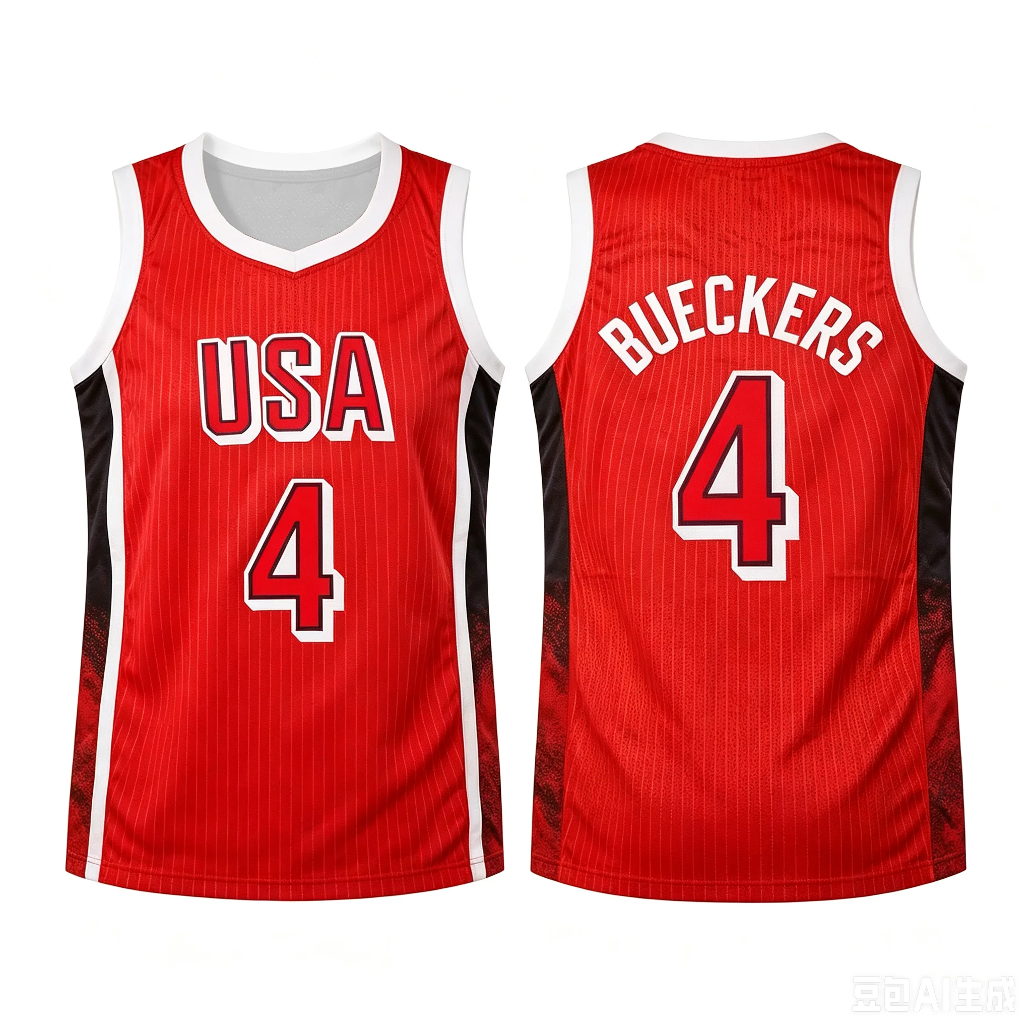 2026 USA Bueckers 4 Basketball Jersey Retro Red Mesh Men Outdoor Sports Tank Top Unisex Summer Breathable Athleisure Gym Vest