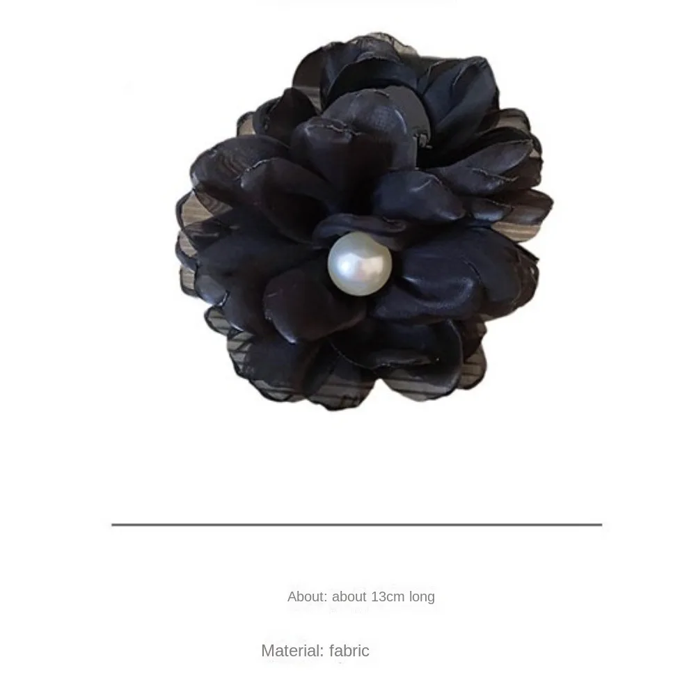 Fashion Korea Flower Hair Clip Sweet Non-slip Flower Beads Duckbill Clip Hair Accessories Large Flower Hair Claw Women