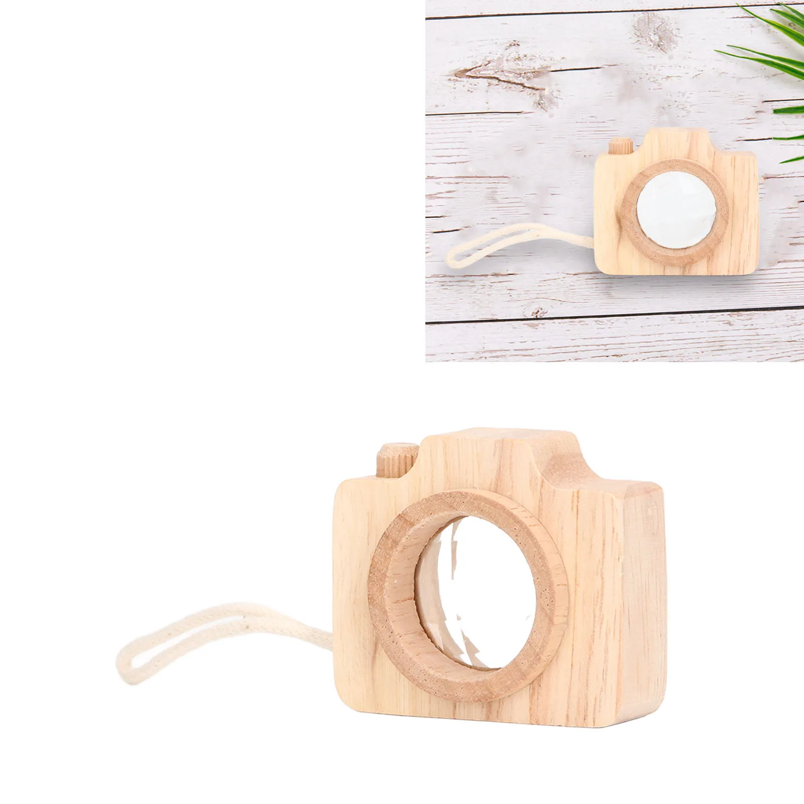 ZK40 Obiettivo prisma Giocattolo Ape Effetto occhio Stile fotocamera unico Simpatico giocattolo portatile interessante per bambini Colore legno