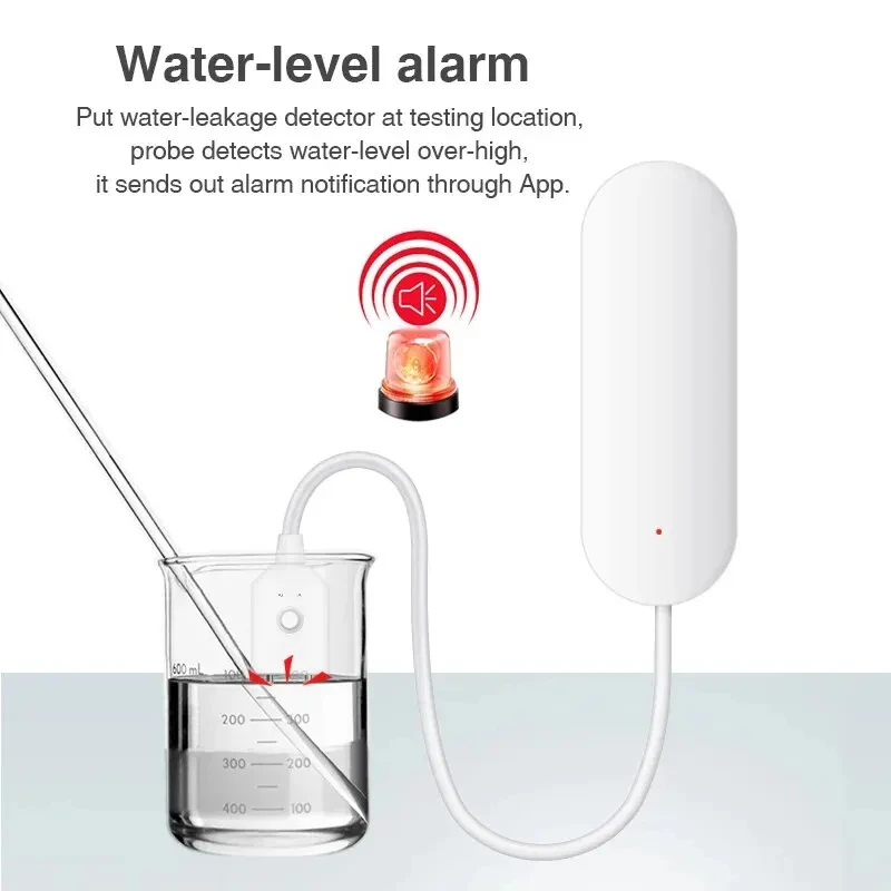 SMARSECUR Tuya WiFi capteur de fuite d'eau maison intelligente détecteur de fuite d'eau alerte d'inondation Protection de sécurité de débordement