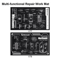 MECHANIC V77 V78 Silicone Soldering Pad Desk Platform Mat for Soldering Station Iron Phone PC Repair Magnetic Heat Insulation