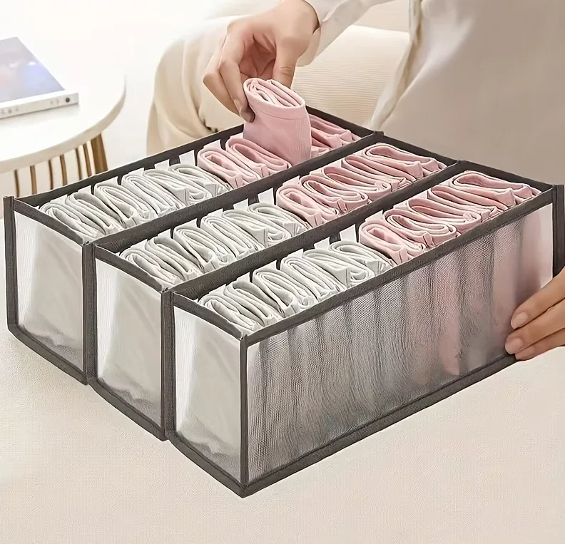 Unterwäsche-Aufbewahrungskorb BH-Slip-Socken Haushaltsschublade Aufbewahrungsbox Kleiderschrank Kleidung Hosen Fächer Organizer – Detail 5
