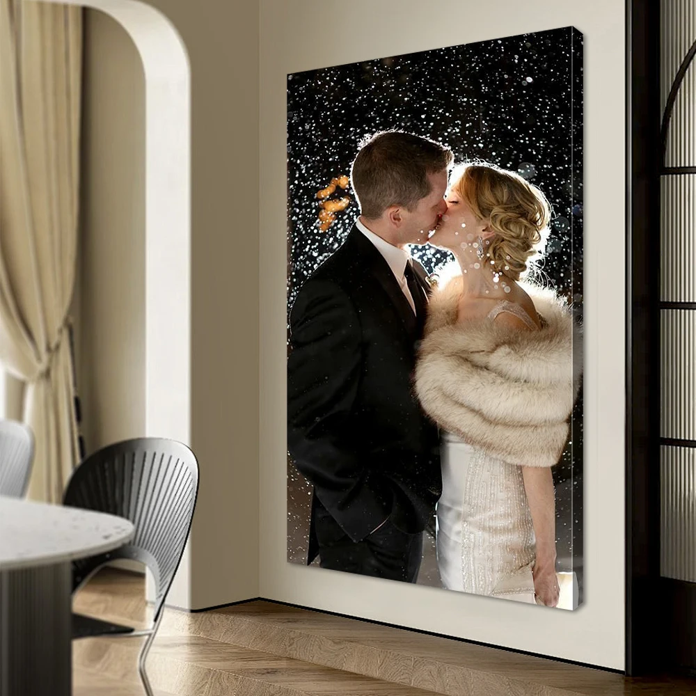 1 Buah Poster Ukuran Besar Kustom dengan Bingkai DIY, Lukisan Kanvas Pribadi Kustom, Poster Kanvas Ukuran Besar Kustom