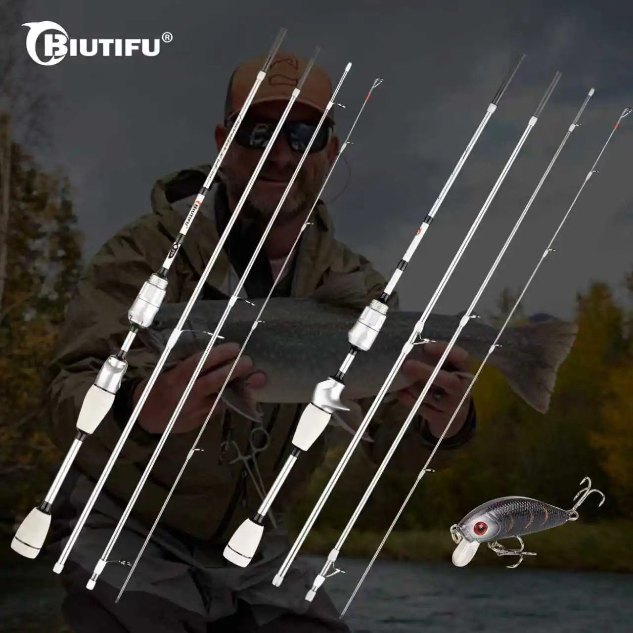 

Удочки BIUTIFU Spinning Casting XUL Travel Mini для спиннинговой и кастинговой ловли, 1.8/1.95/2.1 м, карбон, 0.2-10 г, ультралегкие, быстрого строя, с цельным кончиком, для ловли форели на приманки.