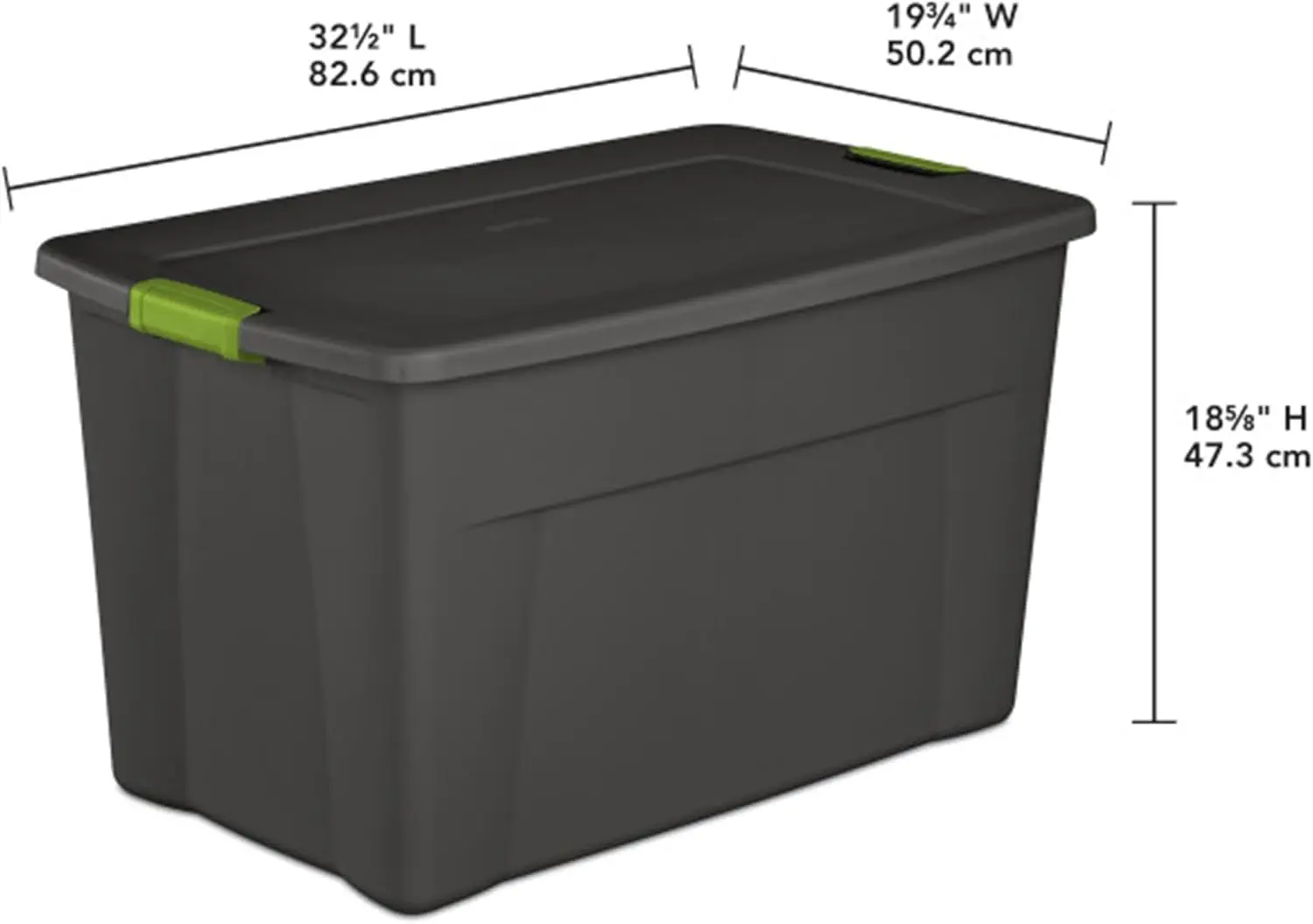 12-Pack Plastic Storage Bins With Lids, Large Box Containers, 35 Gallon, Gray