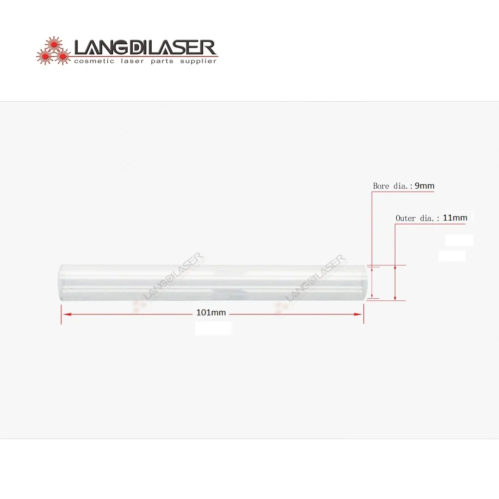 

Quartz Lamp Flow Tube Size 101*11*9mm For Pump Laser Using