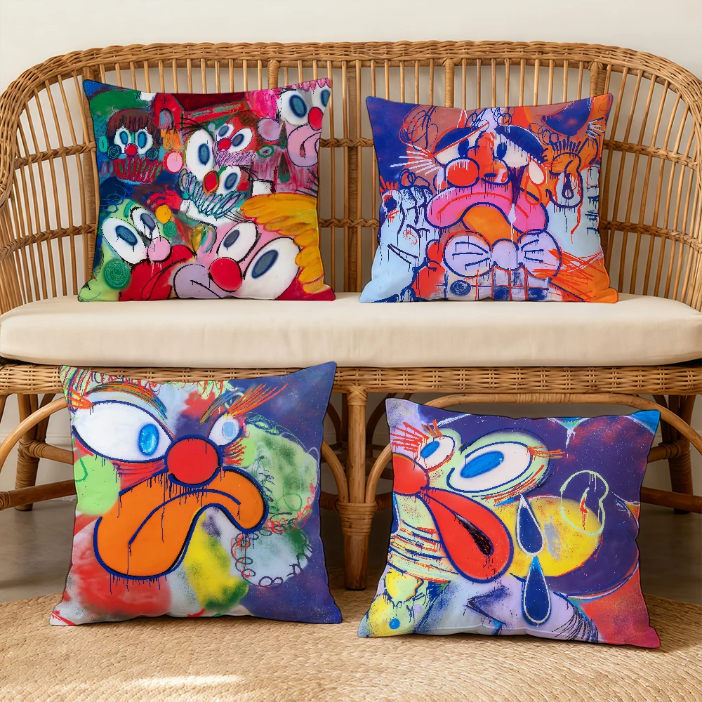 O-OlaoluS S-SlawnS Art Cushion Cover Square Decorative Throw Pillow Case Sofa Bed Living Room Anniversary Gifts