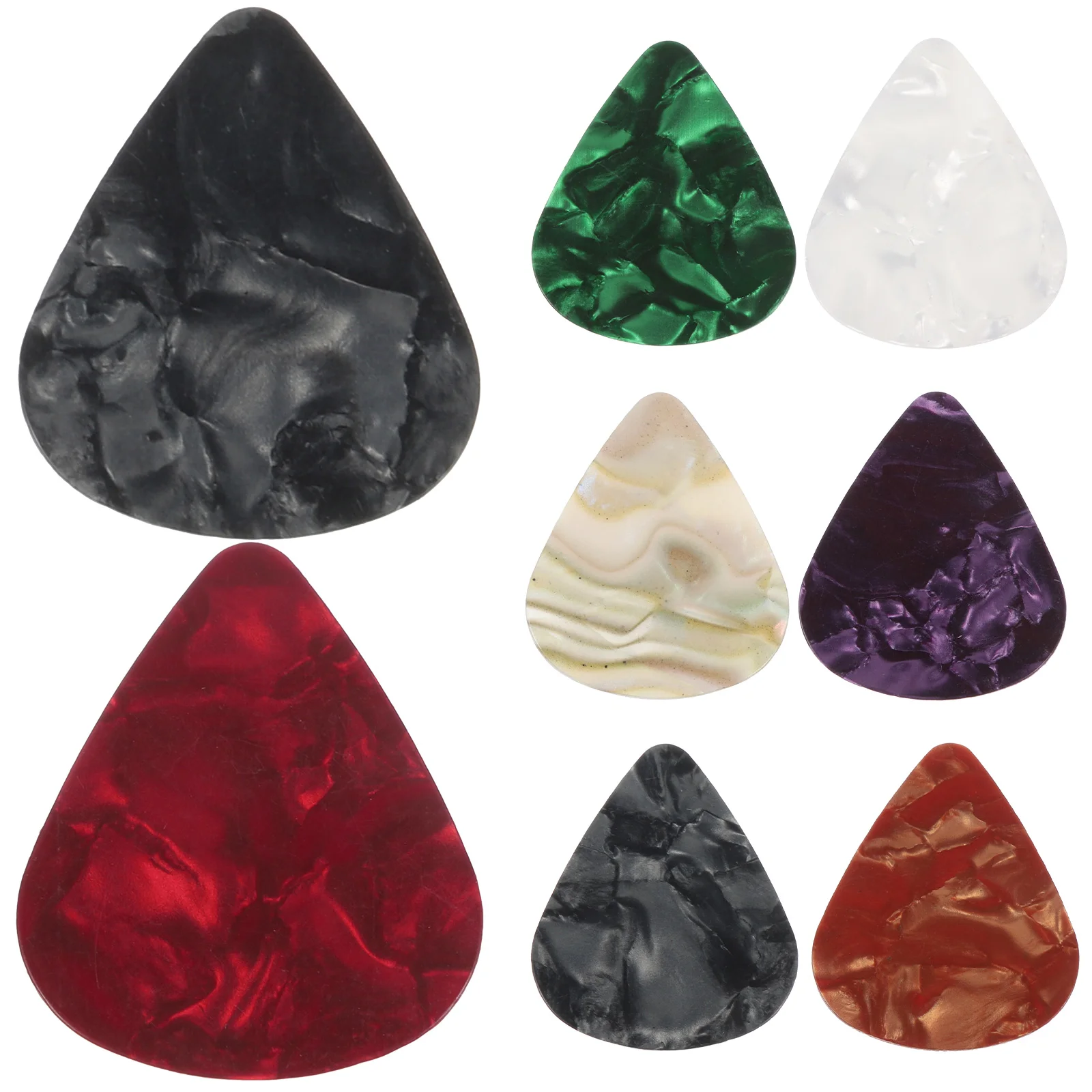 

30 Pcs Colored Guitar Picks Acoustic Ukulele Guitars Pendant for Accessories Kit Heavy Nylon Thumb