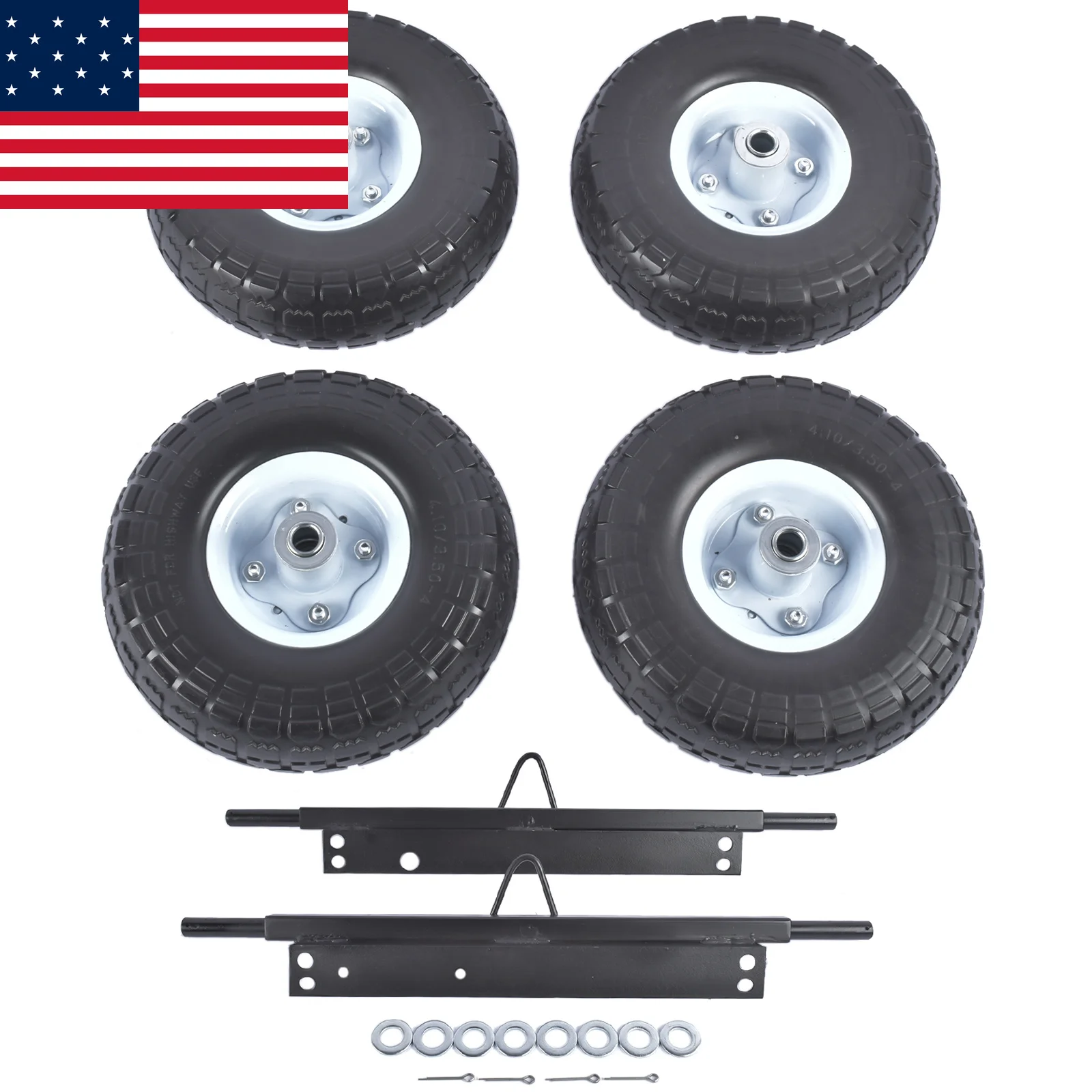 

AP03 Solid Never Flat Tires - All Terrain #Wheel Kit for Honda Generator EU3000is