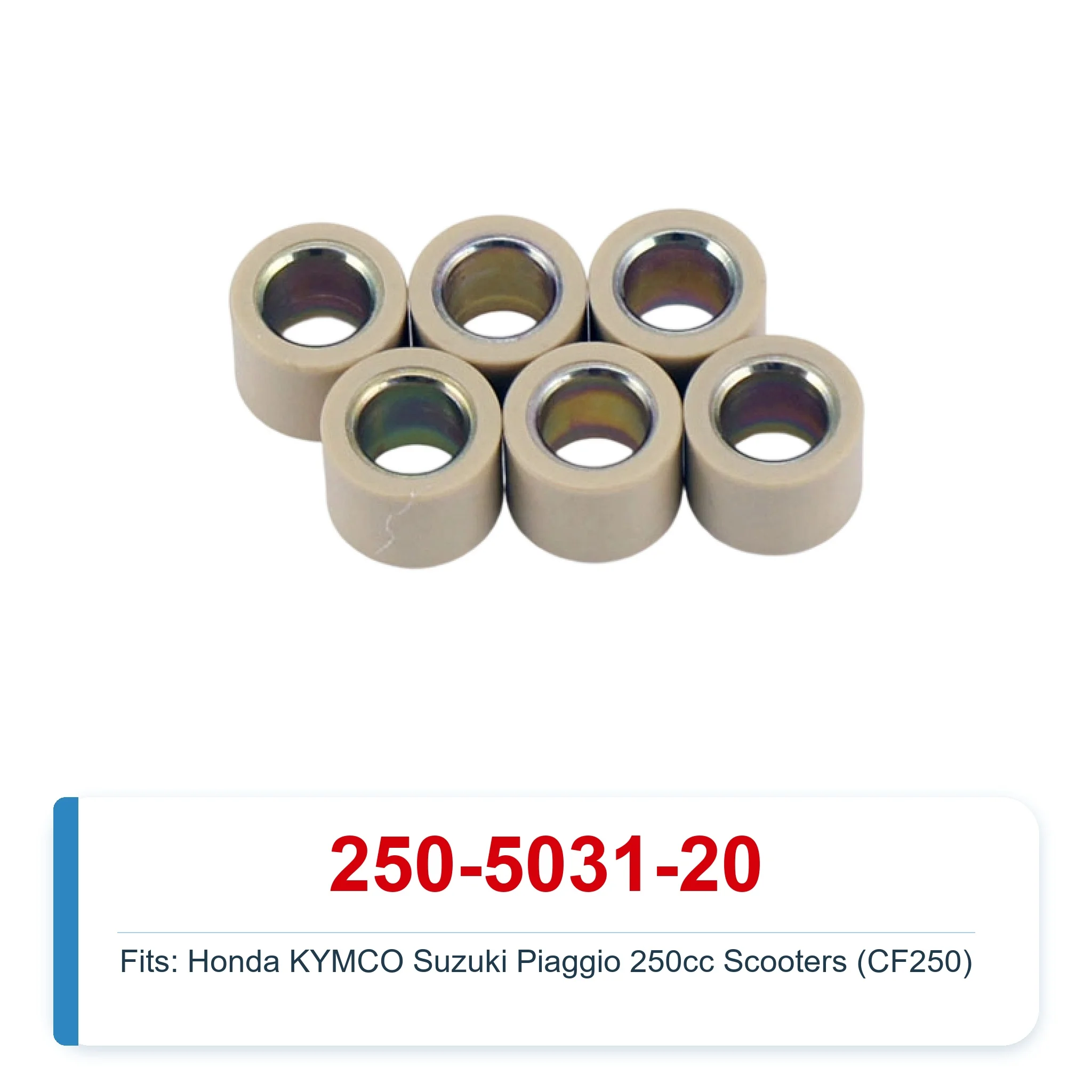 Variator Roller Weights 23x18 20g 172MM-051200 Set of 6 for CF250 Honda KYMCO Suzuki Piaggio 250cc Scooters
