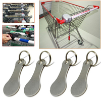 5/10pcs Ring For Key Keychain Metal Aluminum Alloy Sliver Color Shopping Cart Token Keyring Accessories Decor Keyring Hook