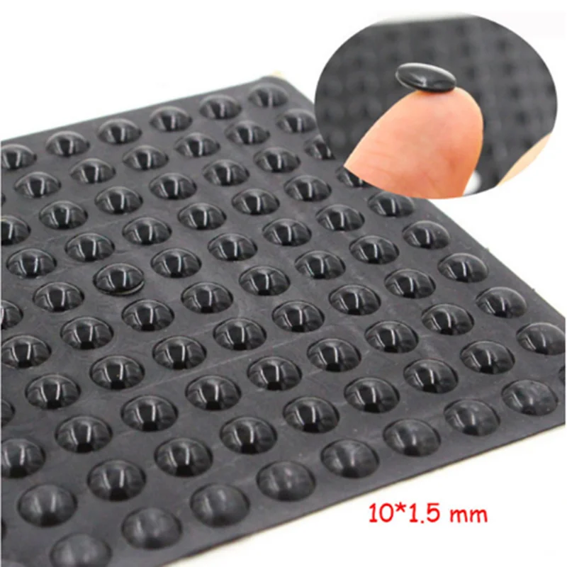 

1000 PCS 10mm x 1.5mm black anti slip silicone rubber plastic bumper damper shock absorber 3M self-adhesive silicone feet pads