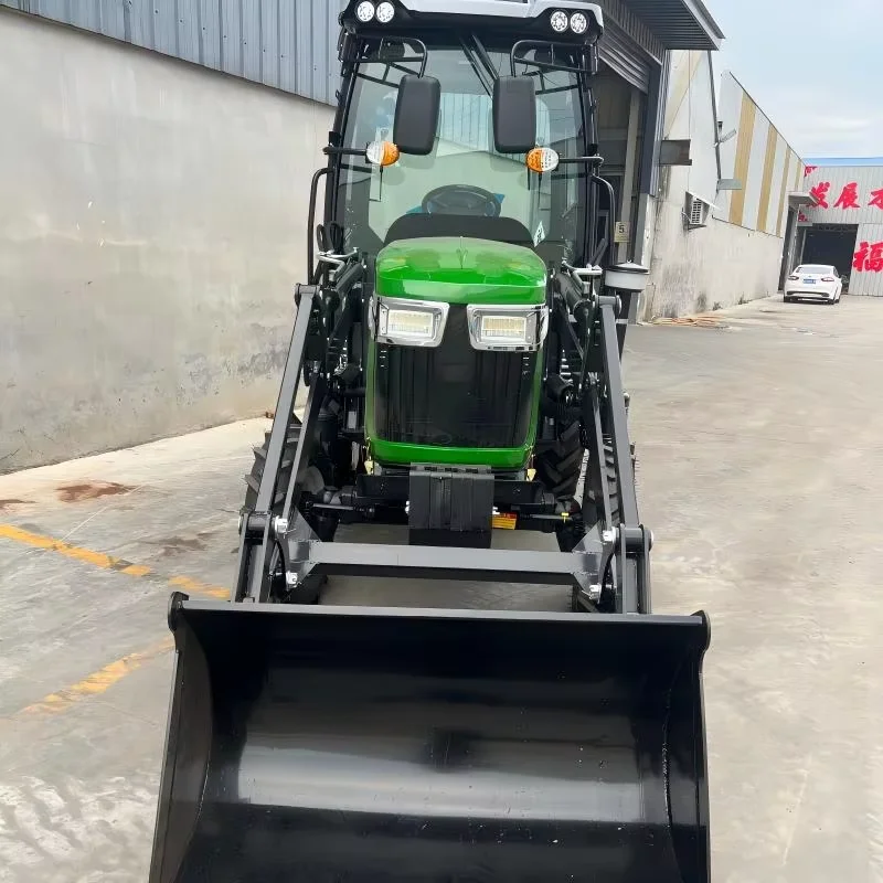 4WD Compact Farm Tractor with Front End Loader Air Condition Cabin Diesel Agricultural Tractor
