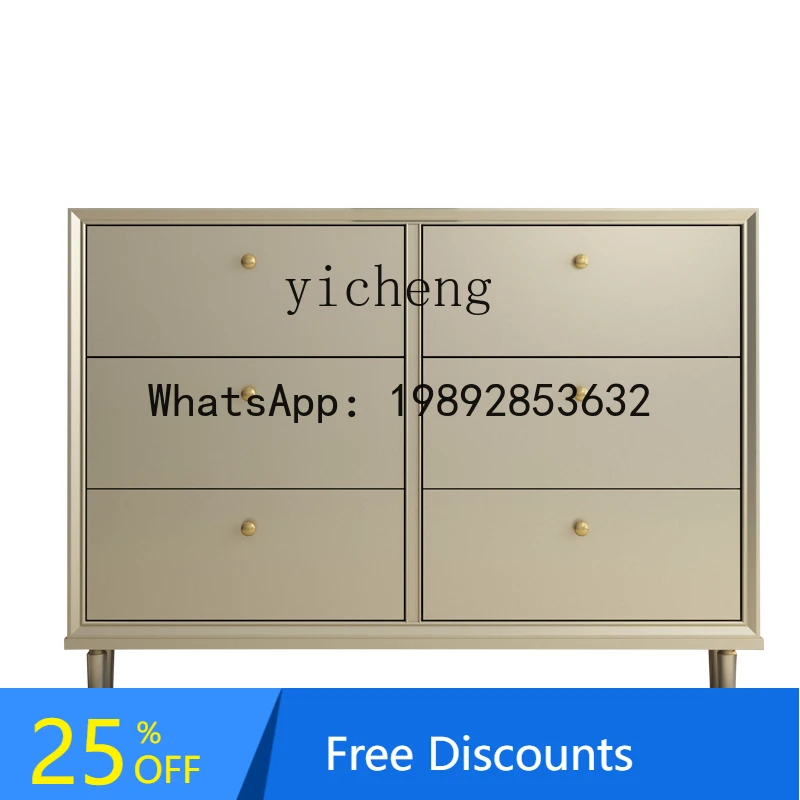 AA  American solid wood ultra-thin tipping bucket  large-capacity modern shoe rack at the entrance of the household