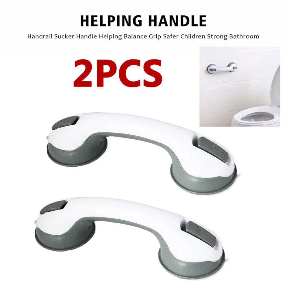 2PCS Bathroom Suction Support Grab Handle Bath Shower Safety Suction Grip Hand Rail for Seniors Elderly Safety Suction Cup