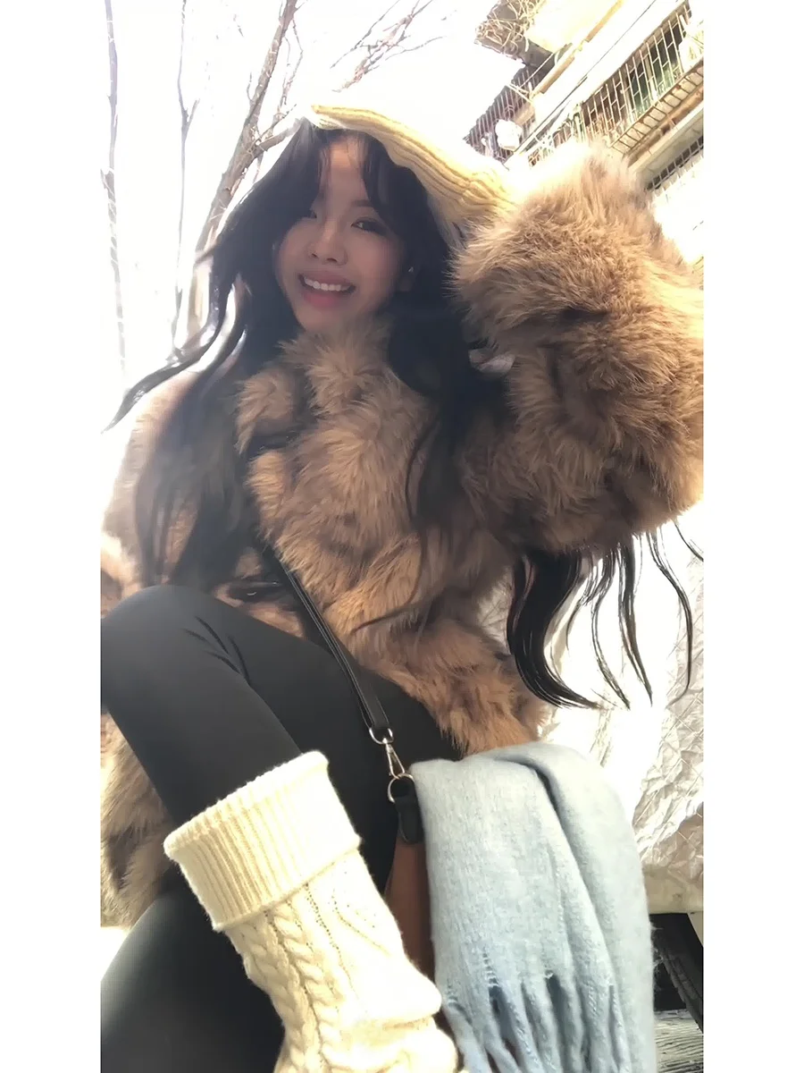 بنطلون نسائي أحمر من قماش جلد القرش للخريف والشتاء، بنطلون يوجا سميك مبطن بالصوف، بنطلون أساسي أسود بأسلوب باربي #2