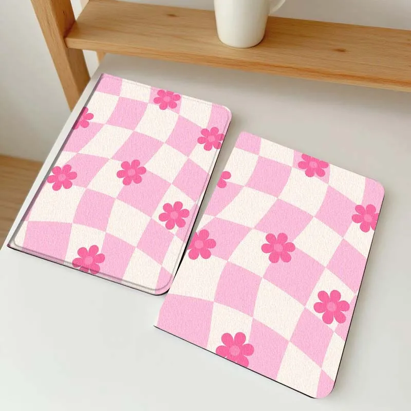 

Checkerboard Flower Pattern For Vivo IQOO Pad2 Pad3 Pad5 Air SE Pro 12.1 12.3 13 11.5 11 inch Tablet Case