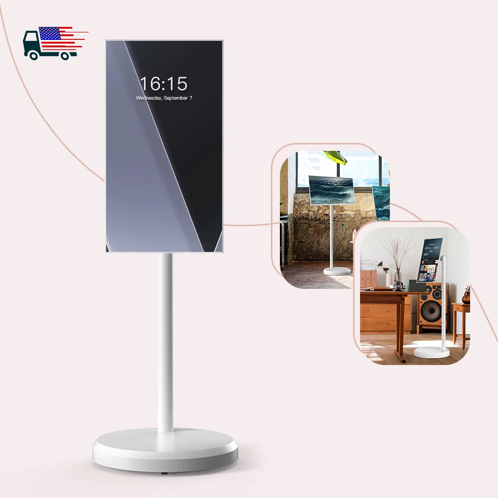 

Смарт-телевизор Android Tablet с сенсорным ЖК-экраном 21,5 дюйма, мобильный, беспроводной, складной, с 5-часовой автономной работой от батареи