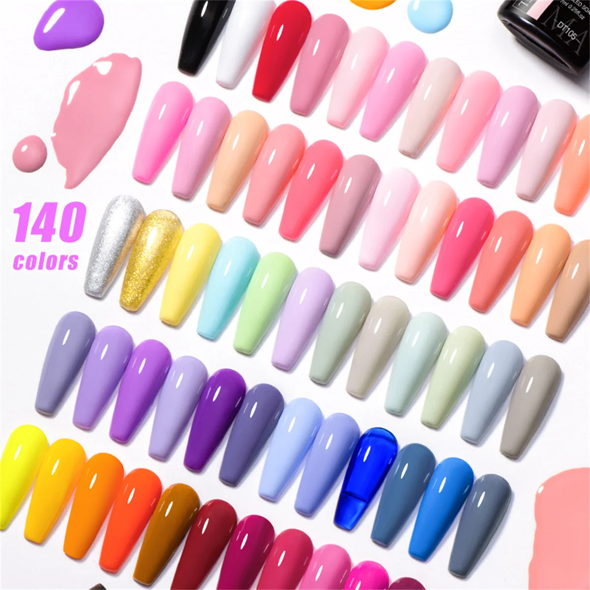 6-teiliges Gel-Nagellack-Set, HEMA-frei, 7 ml, semi-permanent, Soak Off UV-Gel-Lack, Nagelkunst-Dekoration, Sommernägel, Nagelzubehör, DIY