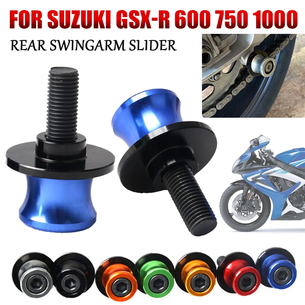 For Suzuki GSXR 600 750 1000 GSX R 600 750 1000 1998-2022 2021 Motorcycle Accessories CNC M8 Swingarm Spools Slider Stand Screw