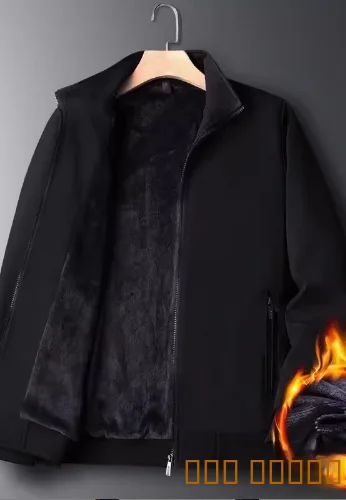 جديد منتصف العام Thiened القطن Jaet للرجال شتاء دافئ Fce اصطف أبي معطف ly ملابس للرجال سليم صالح لون نقي