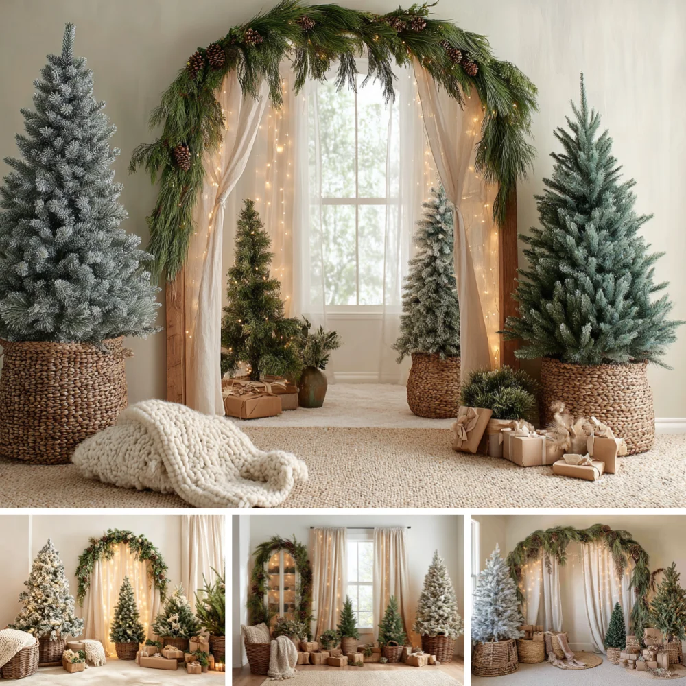 cenario-de-natal-com-arco-de-pinheiro-estilo-fazenda-cortina-transparente-fundo-de-tecido-com-Arvore-e-presentes-decoracao-de-estudio-para-retratos-de-recem-nascidos-e-feriados
