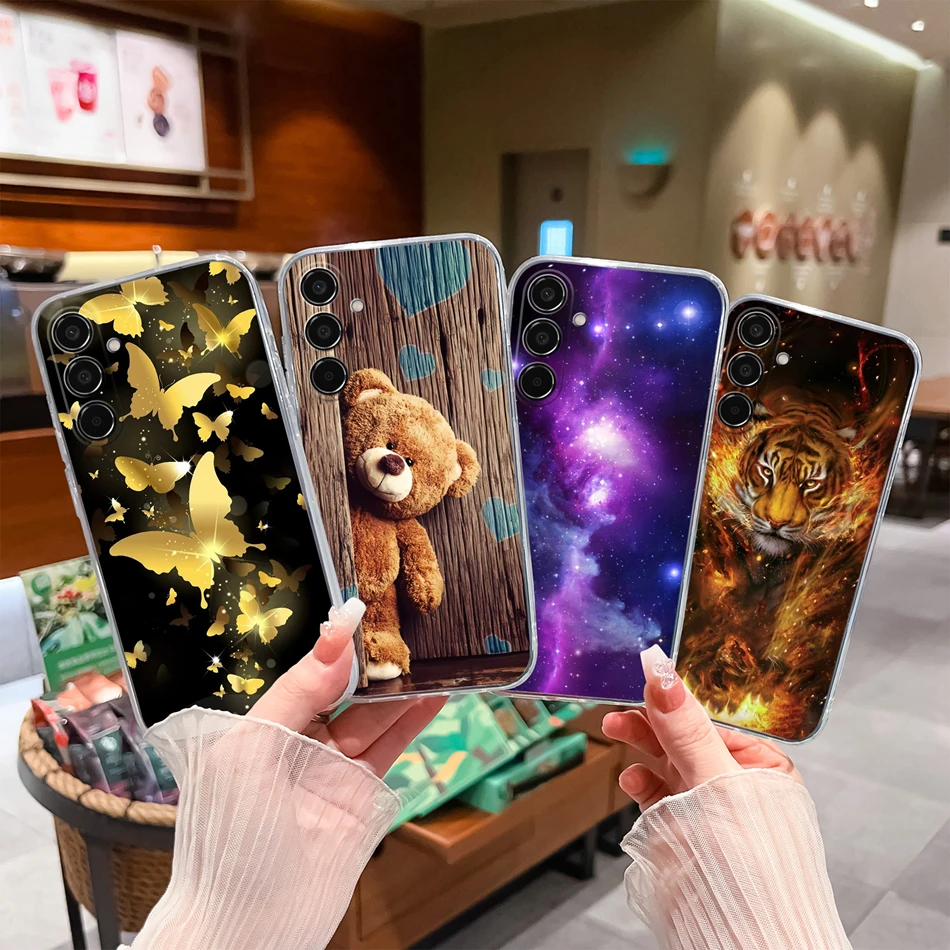 Simple Case For Samsung M35 M55 5G Transparent Soft TPU Silicone Phone Cases For Galaxy M55 M35 Anti Drop Back Cover Carcasa