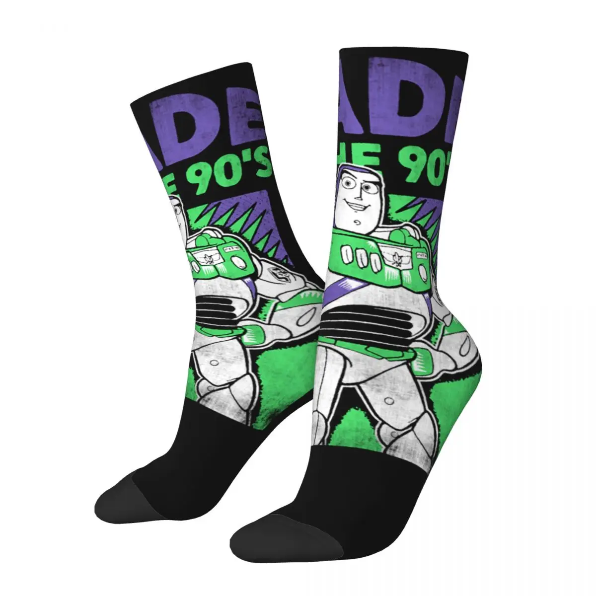 Made In The 90s Toy Story Buzz Lightyear Socks Men Women Funny Happy Socks Spring Summer Autumn Winter Middle Tube Socks Gifts