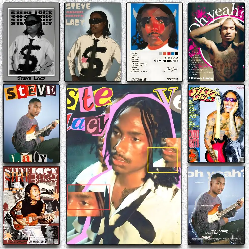 singer pop S-Steve Lacy Poster Art Wall Decor, Indoor Outdoor for Collectors