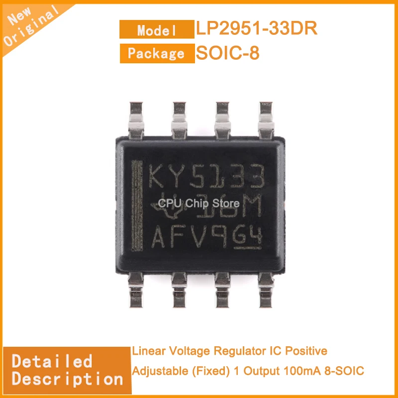 10Pcs/Lot  New Original   LP2951-33DR   LP2951DR  LMR33630ADDAR LMR14050SDDAR Voltage Regulator IC SOIC-8