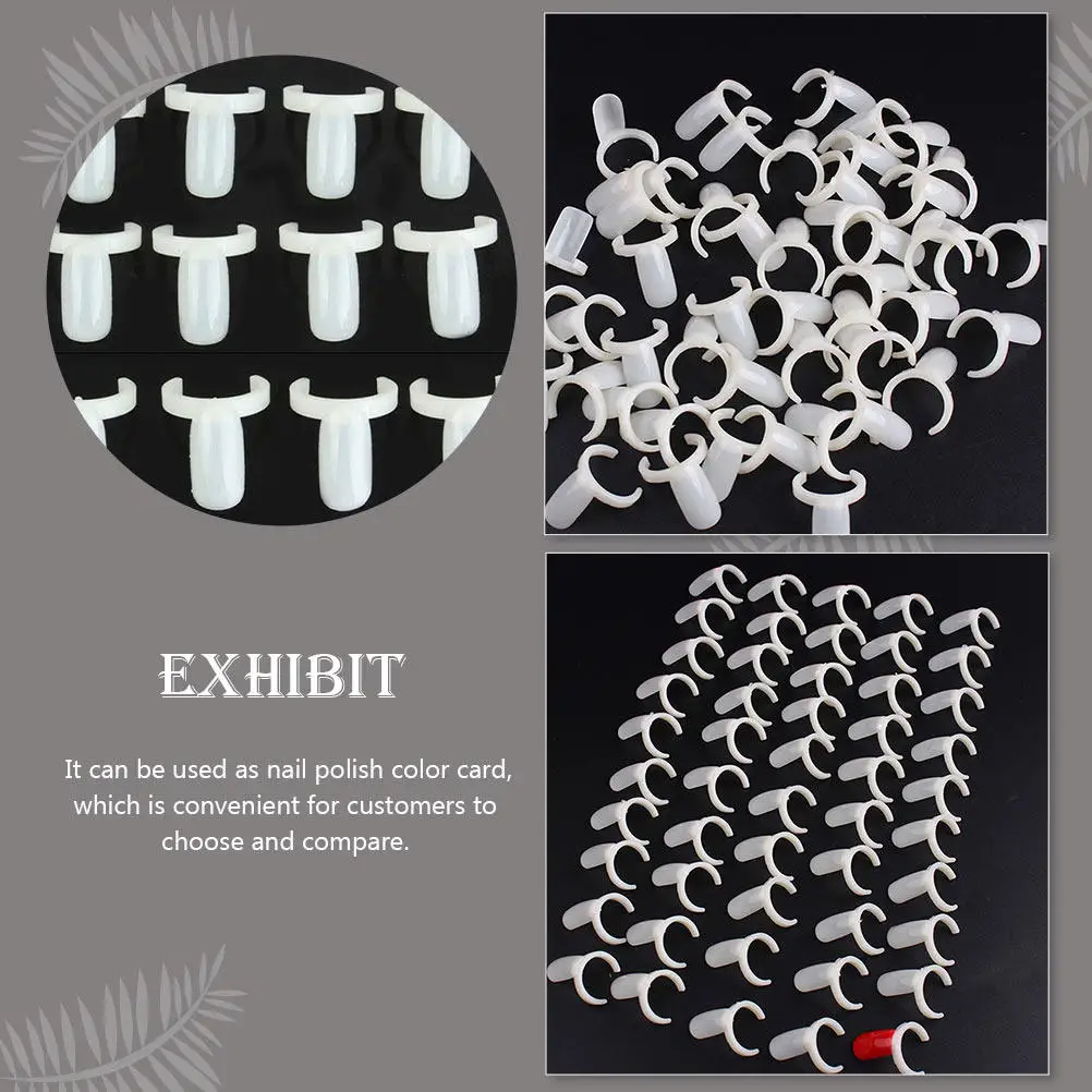 100pcs Nail Color Contrast Rings – Acrylic Manicure Display Rings for Nail Techs, Salon Owners & Home Practitioners