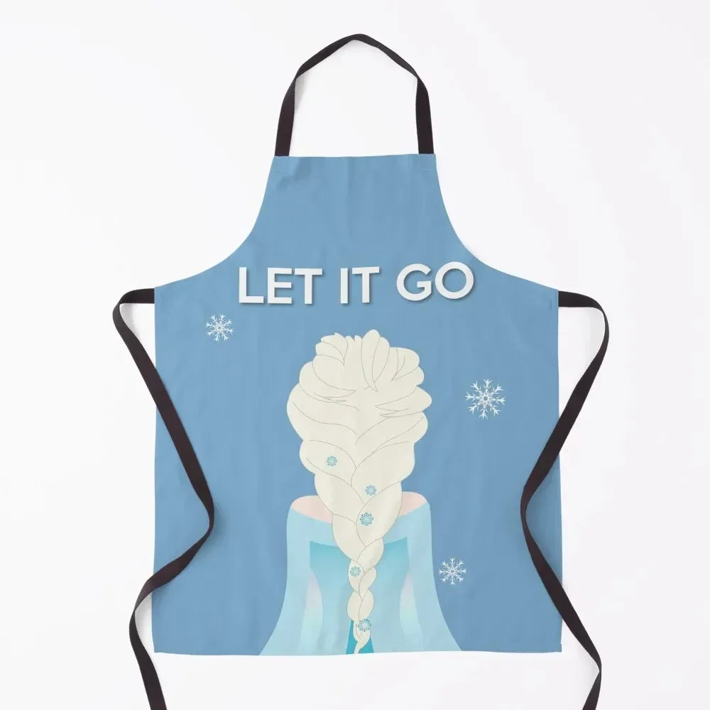 Let It Go Snow Queen Ice Princess Apron painters waterproof for women Kitchen Things Apron