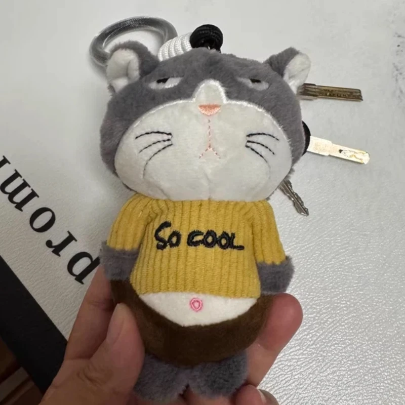 Peluche Simpatico maiale bambola ciondolo peluche animale coniglio panda bambola ciondolo borsa portachiavi ciondolo regalo bambola in tessuto delicato sulla pelle