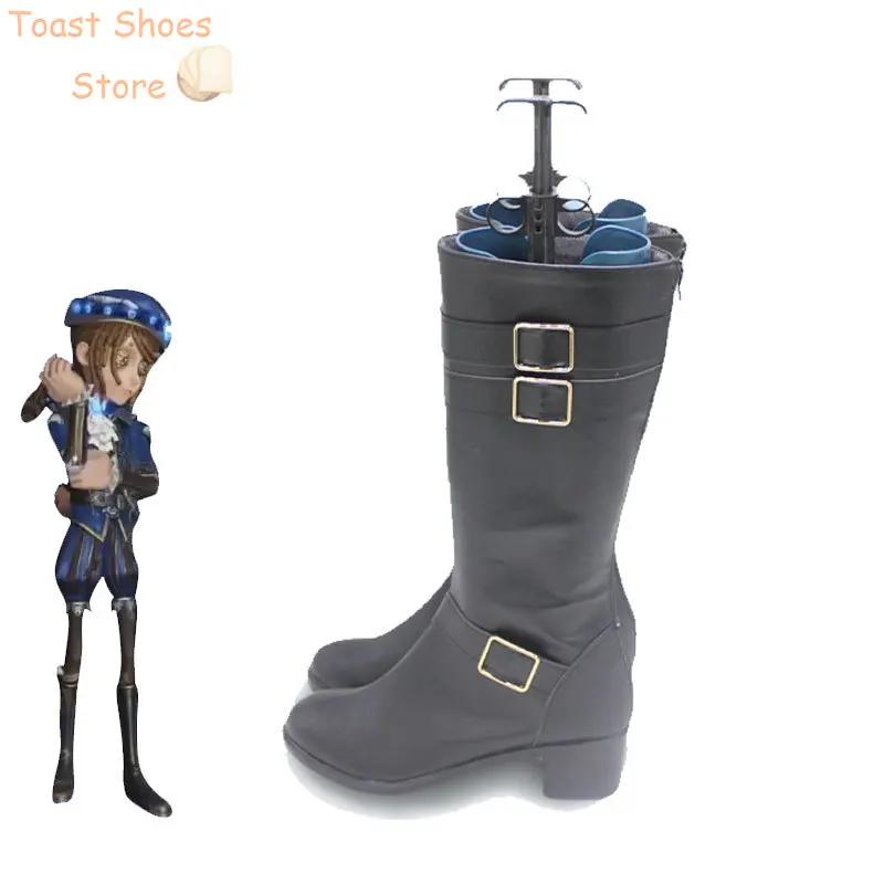 Edgar Valden Cosplay Shoes Identity V Painter Cosplay High Heel PU Boots Halloween Accessories Prop Costume Prop