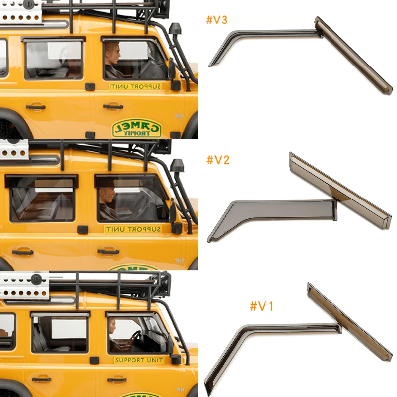 Plastica Simulare Finestra Blocco Pioggia per 1/10 RC Crawler Auto Traxxas TRX4 Defender AXIAL SCX10 Accessori