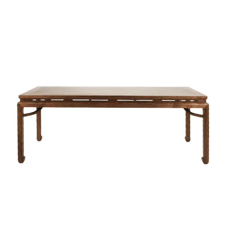 

New Chinese black walnut tea table and chair combination old elm paint-free tea table Zen tea table solid wood room furnitur