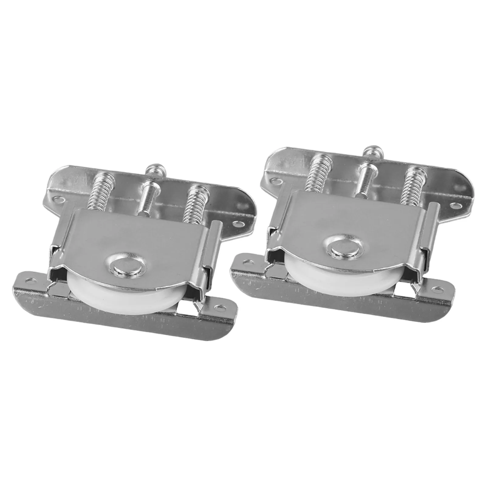 2pcs Pulleys For Sliding Door Pulley With Damping Buffer Wheel Sliding Door Pulley Double Spring Rebound Home Improvement Parts