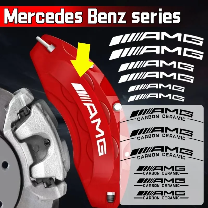 6 шт. наклейка на автомобильный тормозной суппорт для Mercedes Benz AMG W220 W221 W117 W166 W176 W177 W204 W205 W212 W213 GLE CLA GLA GLC GL ML 6 шт. наклейка на автомобильный тормозной суппорт для Mercedes Benz AMG W220 W221 W117 W166 W176 W177 W204 W205 W212 W213 GLE CLA GLA GLC GL ML