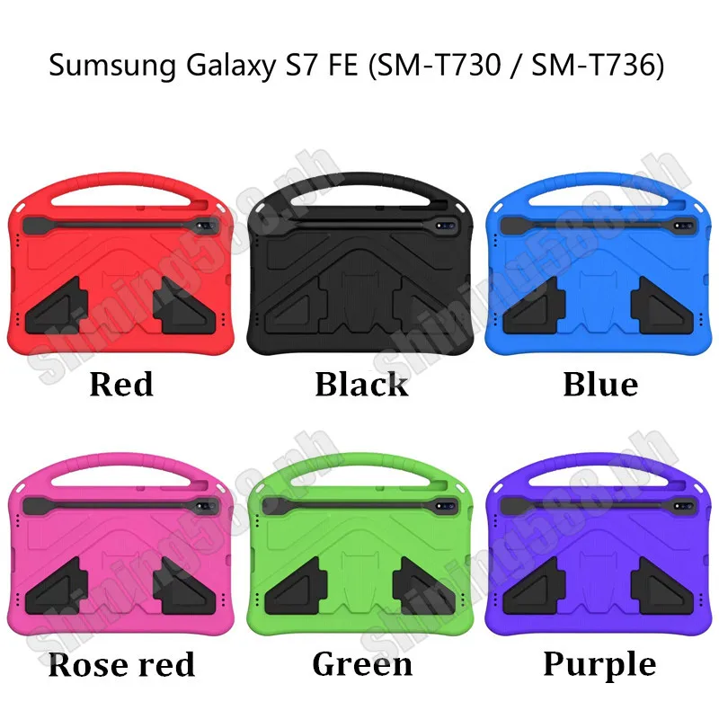 Kids Shockproof EVA Stand Case For Samsung Galaxy Tab S7 FE S8 Plus SM-X800 A8 X200 A 8.0 2019 T295 A7 Lite T505 Tablet Cover