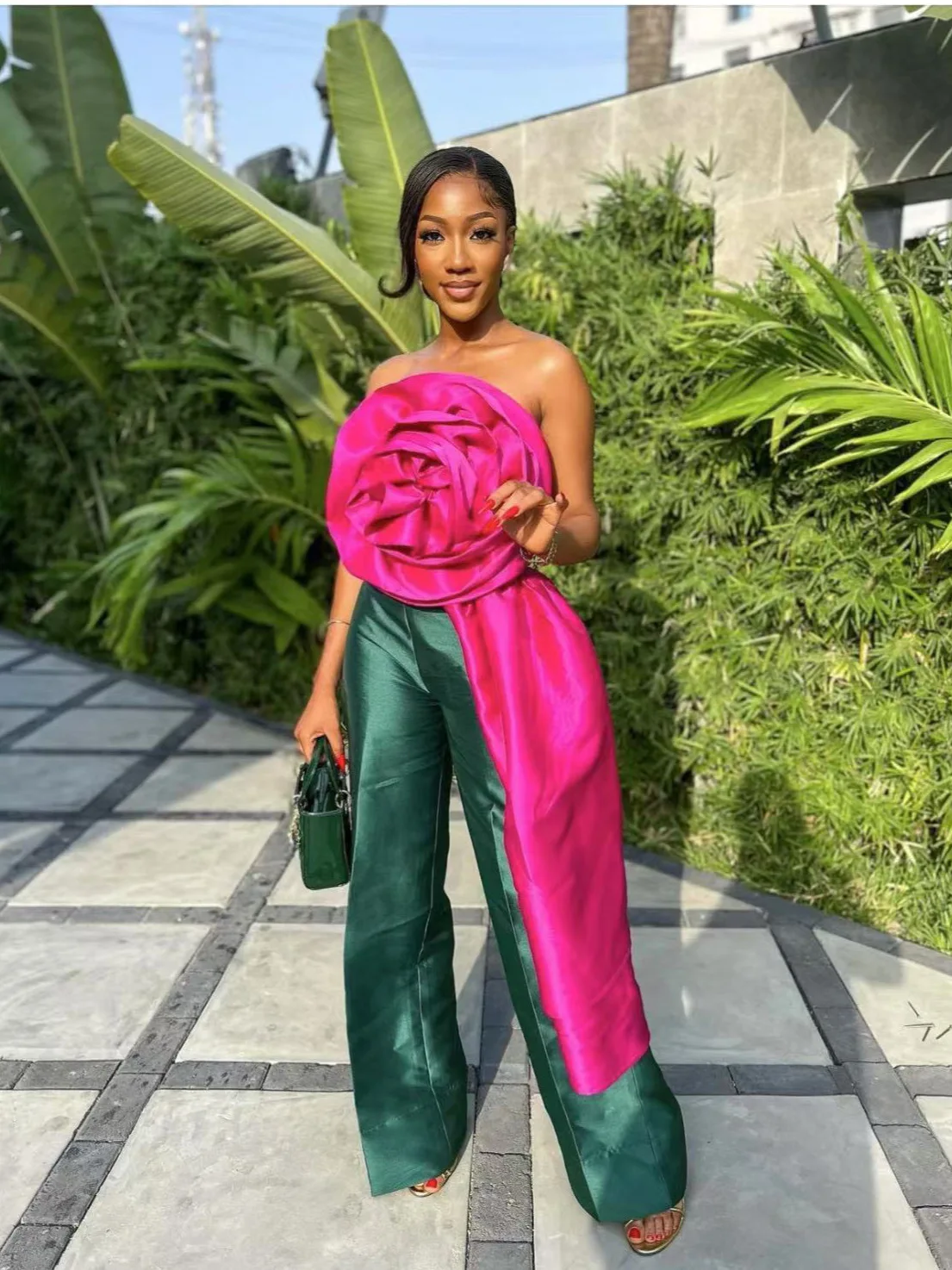 

Сексуальный топ-бандо с молнией и 3D-цветочным дизайном, однотонный женский топ-бандо для повседневной носки, из Китая