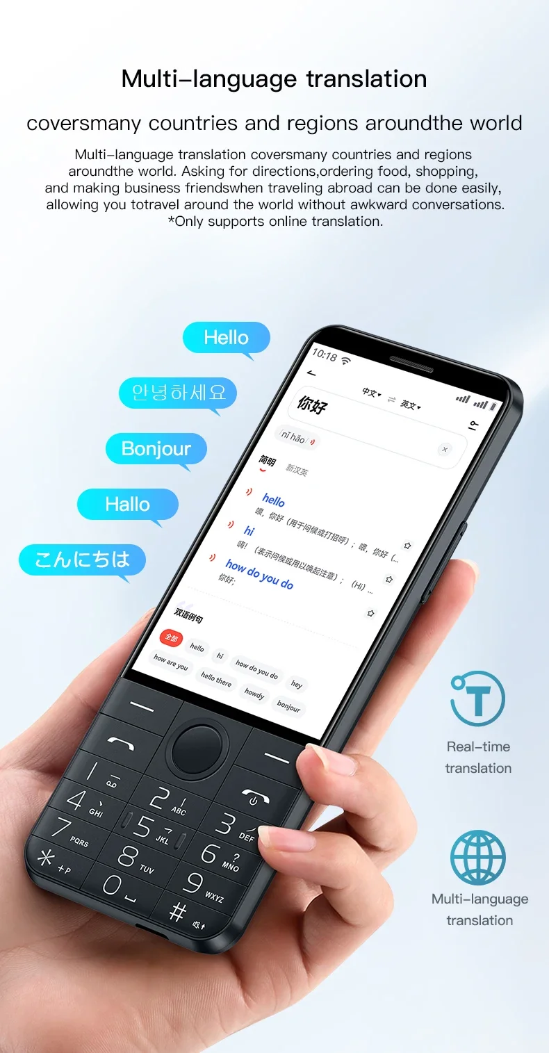 DOOV F27 Pro 4G Touch Screen Keypad Smartphone 4GB+64GB 3.58'' Screen 16mp Android 14 2120mAh MT6765 Google Play BT Mobile Phone